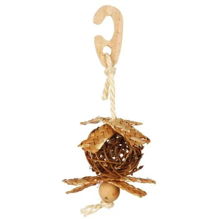 Natural Living-proutěný míček se slaměnou ozdobou 5,5/18cm 1 ks