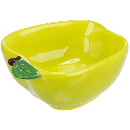 Keramická miska JABLKO (morče,králík), 180 ml/ 12 x 11 cm, zelená 1 ks