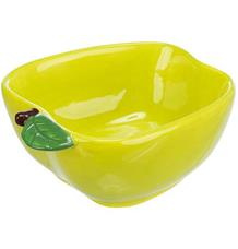 Keramická miska JABLKO (morče,králík), 180 ml/ 12 x 11 cm, zelená 1 ks