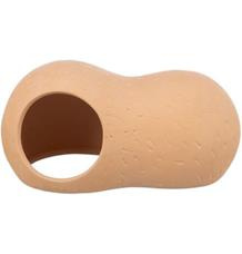 Keramický domek "burák" pro myš, křečka, 2 otvory, 21 x 10 x 11 cm, terakota 1 ks