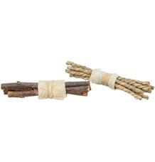Set svazků tyček - přírodní hračka pro hlodavce 10 x 3 cm, lufa/dřeva/mořská tráva, 2 ks 1 set