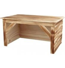 Dřevěný dům pro králíky, opalované dřevo 50 x 26 x 31 cm
