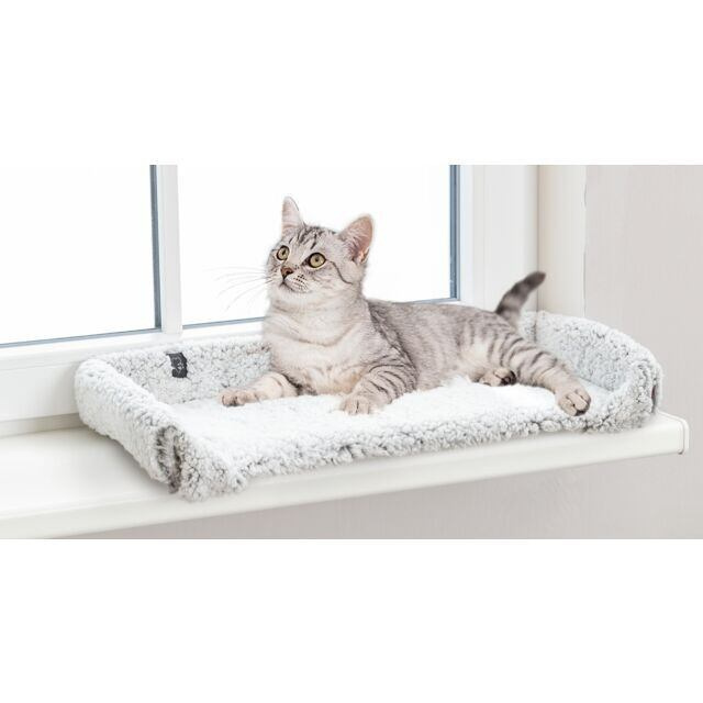 TRIXIE Podložka CALIDA na parapet 60 x 25 cm, s tepelně reflexní vložkou, bílo-šedá