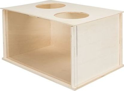 TRIXIE Box na norování pro králíky, 58 x 30 x 38 cm, dřevo/akryl