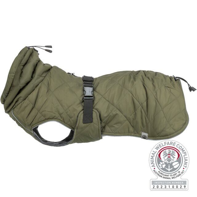 TRIXIE Obleček vesta MINOT, olivově zelená Velikost oblečku MINOT: XXL:80cm, hruď:77-104cm, krk:66cm