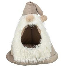 Vánoční jeskyně GNOME, tvar skřítka, ø 45 × 47 cm, béžová 1 ks