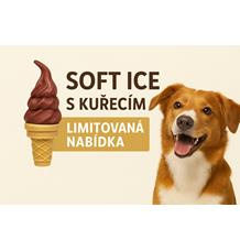 Soft Ice, zmrzlina s kuřecím 50 g, červená