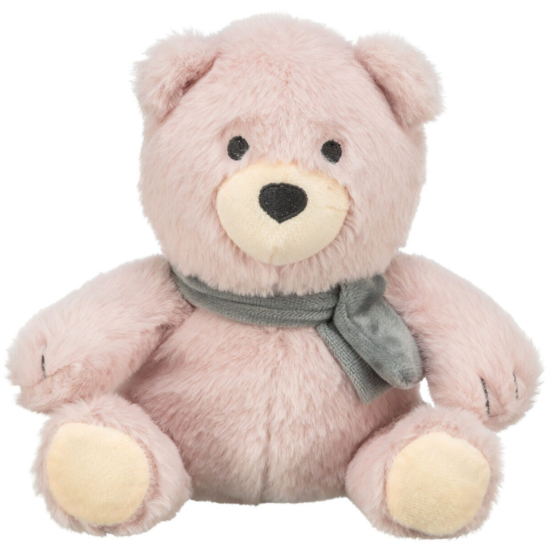 Vánoční medvídek Teddy, bez zvuku, 19 cm, růžová 1 ks