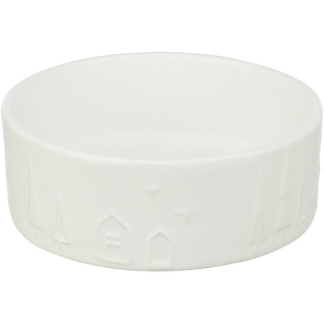 Vánoční keramická miska, bílá 0,3 l/ø 12 cm