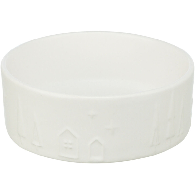 Vánoční keramická miska, bílá 0,3 l/ø 12 cm