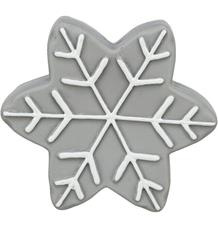 Vánoční hvězdička, se zvukem, 10 cm, latex, šedá 1 ks