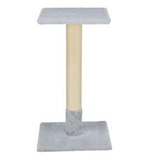 Škrabací sloupek BEANA, králičí plyš, 69cm šedobéžová