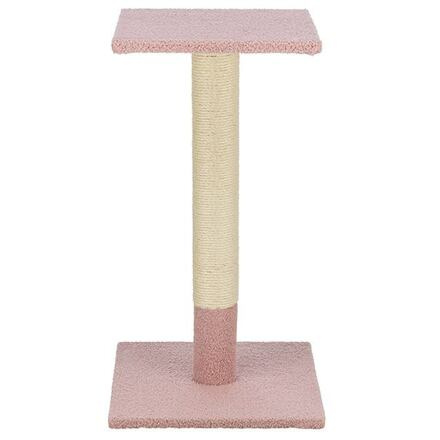 Škrabací sloupek BEANA, 69 cm, teddy plyš, starorůžová 1 ks