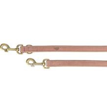 Vodítko PURE kožené nastavitelné, růžová M-L: 2 m/ 20 mm