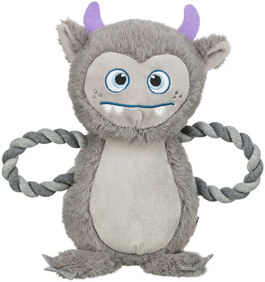 Be Eco Monster - příšerka, hračka/přetahovadlo pro psy, 33 cm, polyester/bavlna, šedá 1 ks