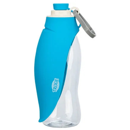 Lahev na vodu se sklopnou silikonovou miskou, 0.55 l, plast/silikon 1 ks
