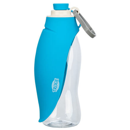Lahev na vodu se sklopnou silikonovou miskou, 0.55 l, plast/silikon 1 ks