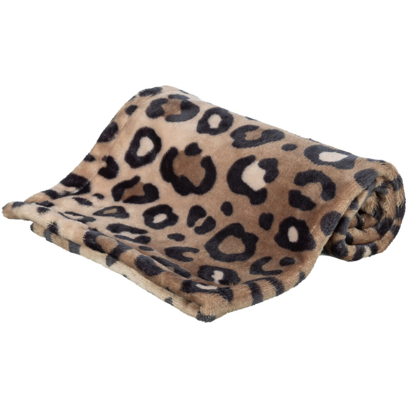 Plyšová deka LEO, 70 x 50 cm, vhodná pro alergiky, leopardí 70x50cm/1ks