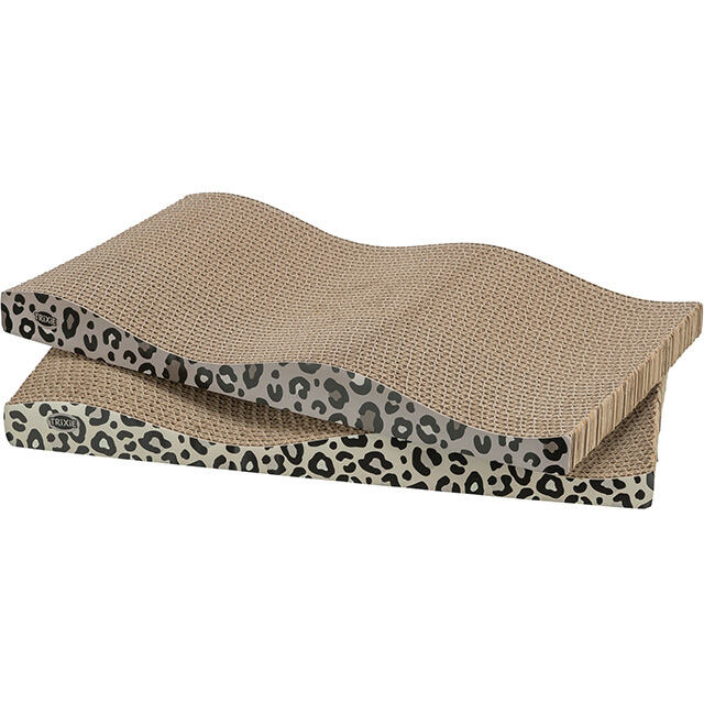 Škrabací karton LEO, vlnovka s catnipem, 44 x 6 x 25 cm, 2 ks, leopardí 2ks