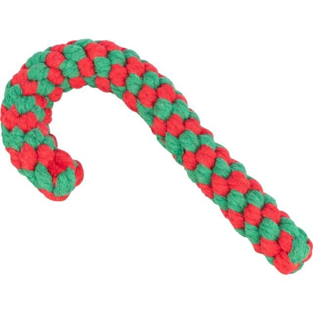 Xmas CANDY CANE - vánoční uzlovaná hůlka bavlněné lano 1 ks