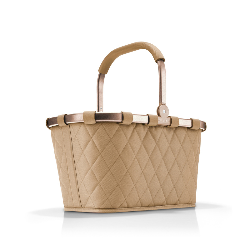 Nákupní košík Reisenthel Carrybag - 22L - béžový se zlatým rámem