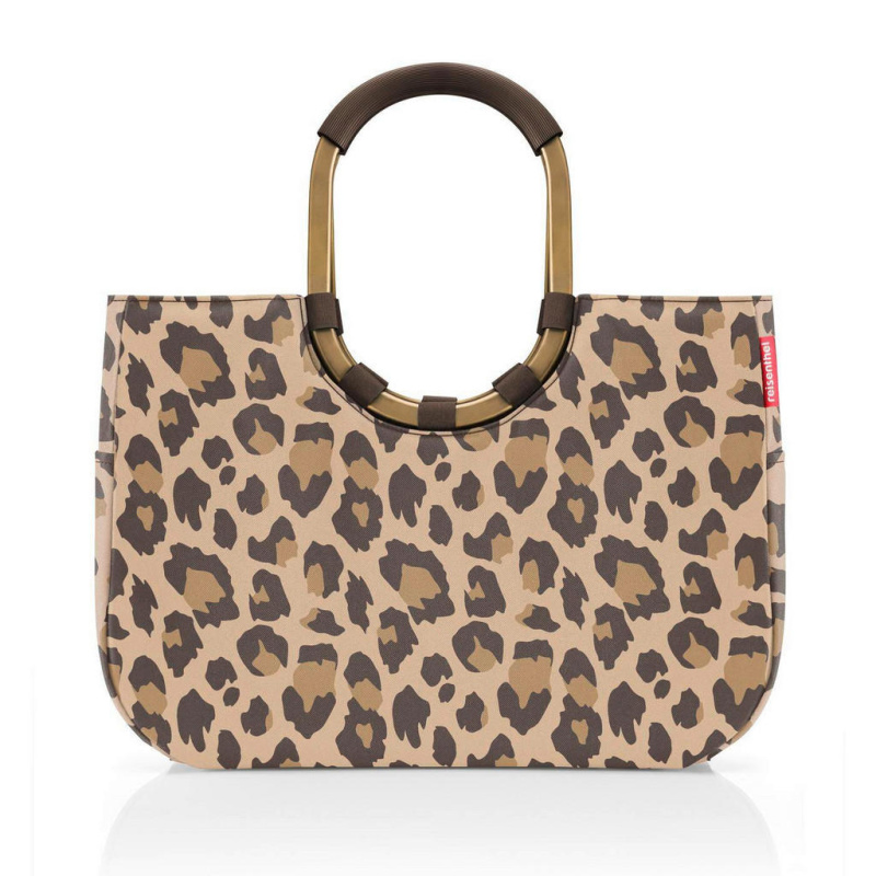 Dámská nákupní kabelka Reisenthel Loopshopper L 25L - hnědá s leopardím vzorem