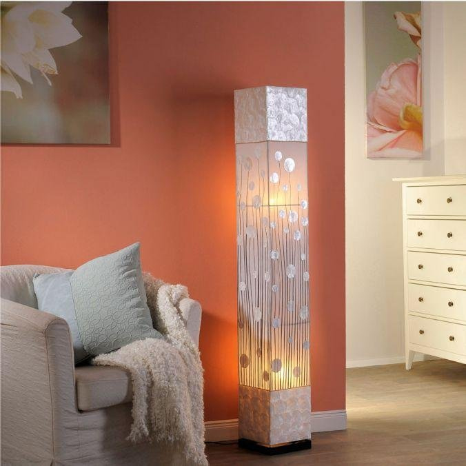 Paul Neuhaus Designová stojací lampa ABUJA květiny, 3xE27, v.150 cm