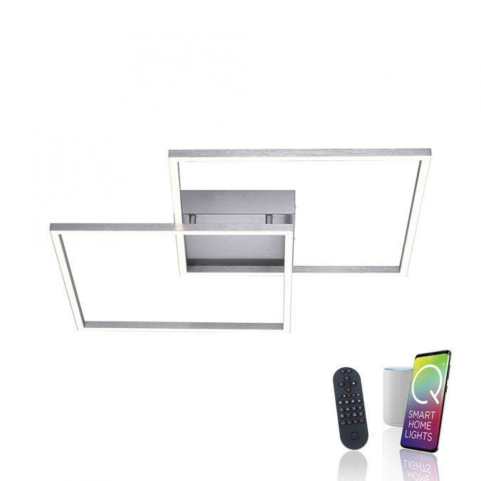 PAULNEUHAUS Stropní svítidlo Q-INIGO LED Smart-Home 2520lm 53cm 2x 12,5W 2700-5000K - PAUL NEUHAUS