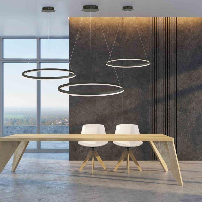 Závěsné svítidlo LED antracit 50W 3000K IP20 - PAUL NEUHAUS