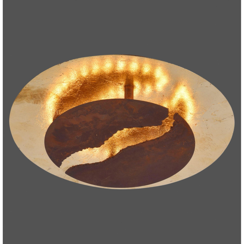 Paul Neuhaus Stropní LED svítidlo Nevis, 26W, ocel, rezavá, pr. 30 cm