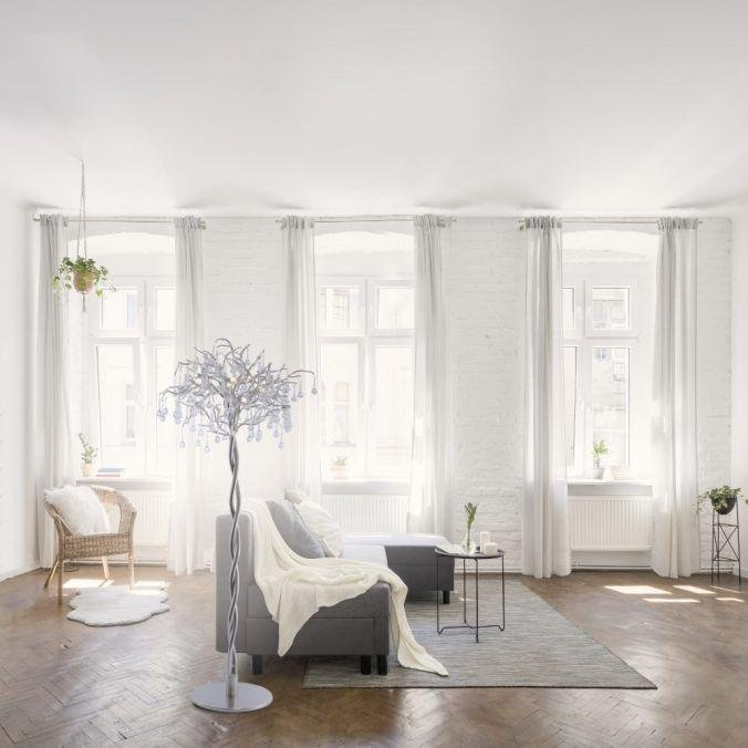 Paul Neuhaus Stojací lampa ICICLE, 5xG9, v. 180 cm Barva: Stříbrná
