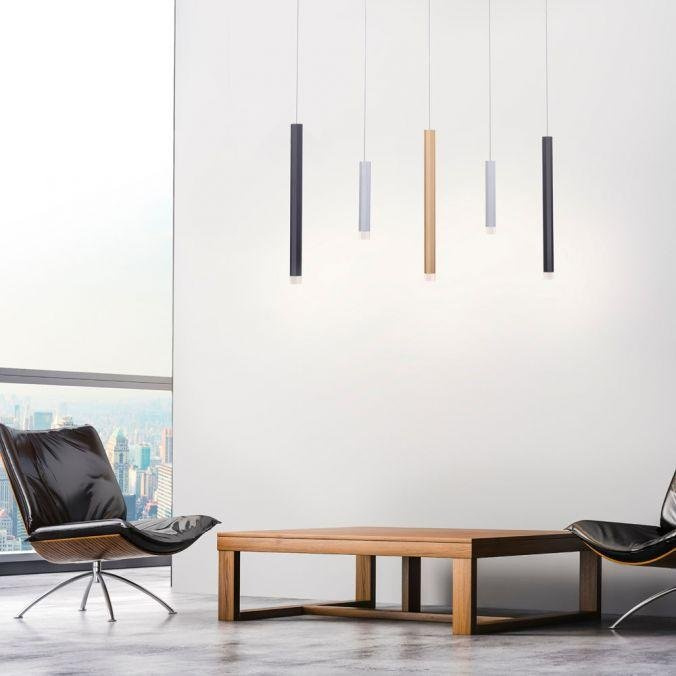 Paul Neuhaus Závěsné LED svítidlo PURE-GEMIN, 27W, d. 100 cm, 3000K stmívatelné SimplyDim a nastavitelnou výškou