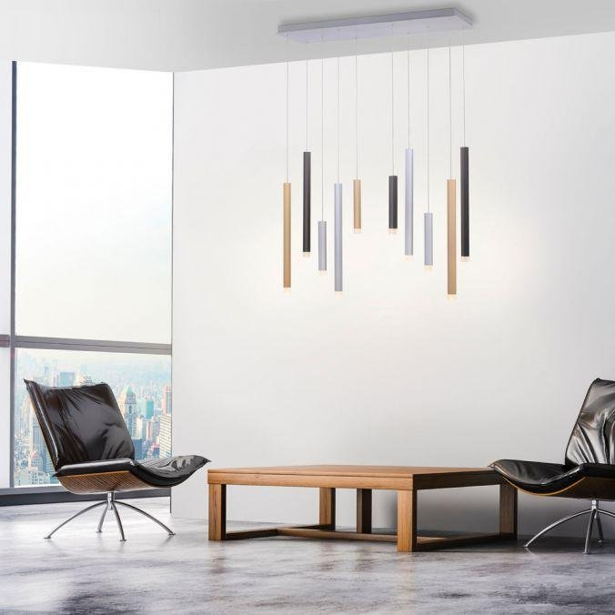 Paul Neuhaus Závěsné LED svítidlo PURE-GEMIN, 36W, d. 89 cm, 3000K stmívatelné SimplyDim  a nastavitelnou výškou