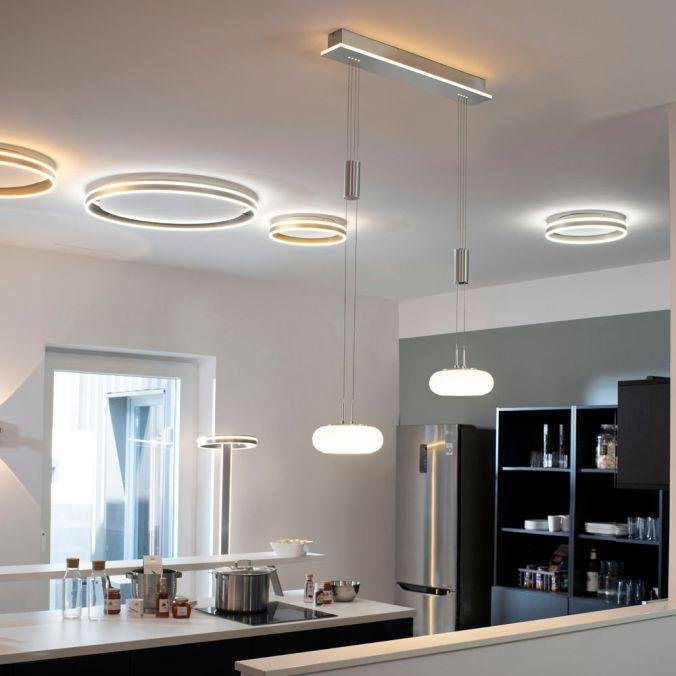 Paul Neuhaus Závěsné LED svítidlo Q-ETIENNE 25,5W,  d. 65  cm, CCT 2700-5000K Barva: ocel
