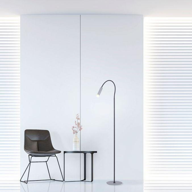 Paul Neuhaus Stojací LED lampa PURE-GEMIN, 6W, v. 186 cm, 3000K