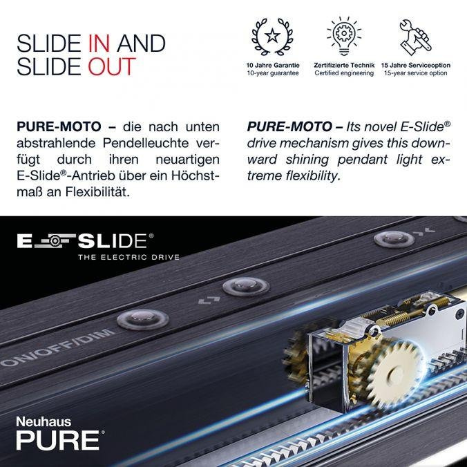 Paul Neuhaus Závěsné LED svítidlo PURE-MOTO, 3x13W, d. 120 cm, 2700-5000K, nastavitelné Barva: Zlatá