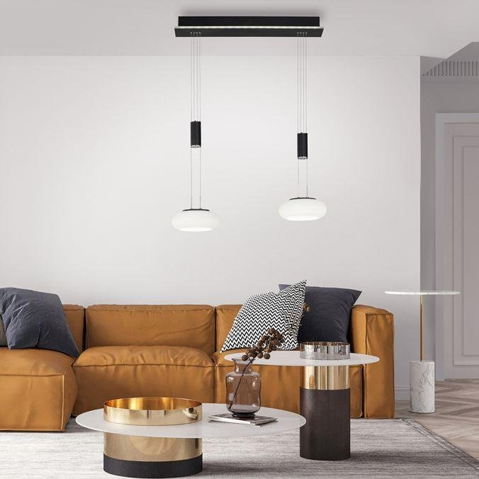 Paul Neuhaus Závěsné LED svítidlo Q-ETIENNE 21,7W,  š. 65  cm, CCT 2700-5000K, dálkové ovládání