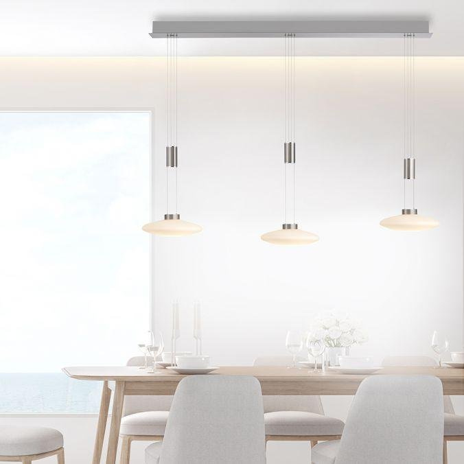 Paul Neuhaus Závěsné LED svítidlo LAUTADA, 26W, d. 116 cm, 3000K stmívatelné Barva: Stříbrná