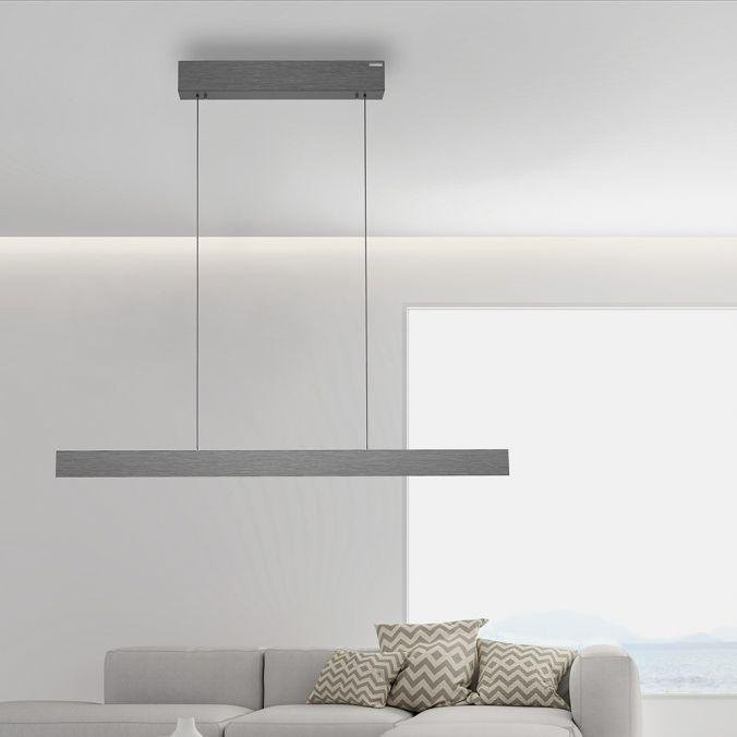 Paul Neuhaus Závěsné LED svítidlo PURE-E-MOTION, 45W, d. 120 cm, 2700-5000K, elektricky nastavitelná výška Barva: Platina
