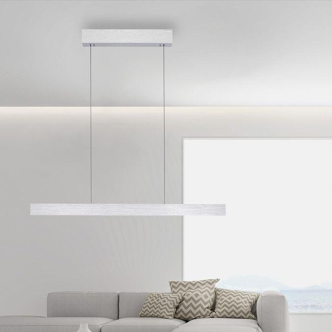 Paul Neuhaus Závěsné LED svítidlo PURE-E-MOTION, 45W, d. 120 cm, 2700-5000K, elektricky nastavitelná výška Barva: Hliník