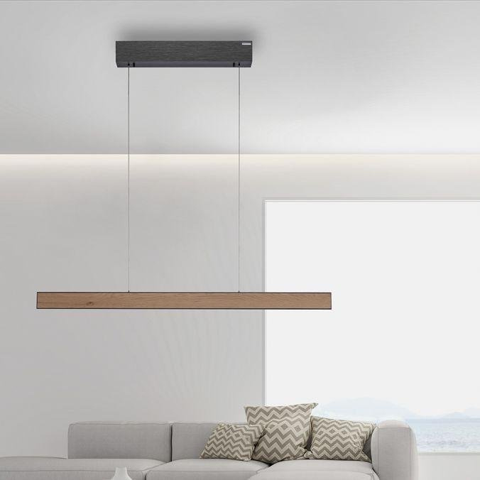 Paul Neuhaus Závěsné LED svítidlo PURE-E-MOTION, 45W, d. 120 cm, 2700-5000K, elektricky nastavitelná výška Barva: Dub-černá
