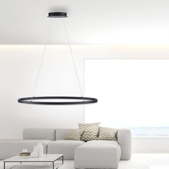 Paul Neuhaus Závěsné LED svítidlo TITUS, 43W, ø 80 cm, 3000K stmívatelné