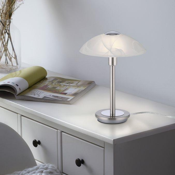 Paul Neuhaus Stolní LED lampa ENOVA, 3W, v. 28 cm, 3000K stmívatelná Barva: Stříbrná