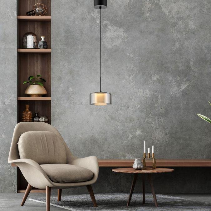 Paul Neuhaus Závěsné LED svítidlo RIKA, 6W, 15x15 cm, 3000K stmívatelné