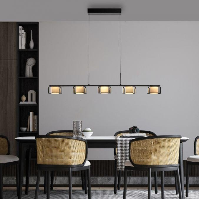 Paul Neuhaus Závěsné LED svítidlo RIKA, 42W, d. 119 cm, 3000K stmívatelné