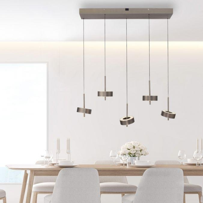 Paul Neuhaus Závěsné LED svítidlo Q-ROTATE, 48W, d. 95 cm, CCT 2700-5000K Barva: Hnědá