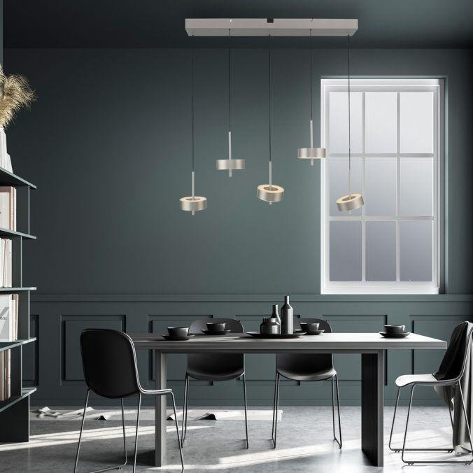 Paul Neuhaus Závěsné LED svítidlo Q-ROTATE, 48W, d. 95 cm, CCT 2700-5000K Barva: Hliník