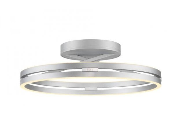 PAULNEUHAUS Stropní LED svítidlo PURE Loop, pr.60cm, 7W+30W 2700-5000K, šedá