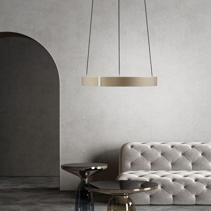 Paul Neuhaus Závěsné LED svítidlo PURE E-Popup, 51W, ø 50 cm, 2700-5000K Barva: Bronz