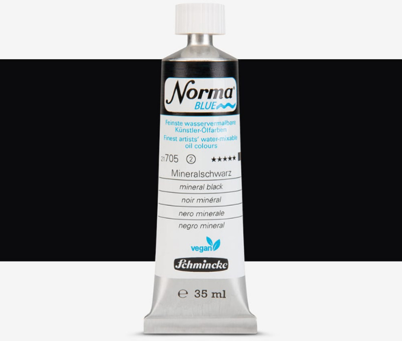 Olejová barva Norma Blue 35ml – 705 Mineral black
